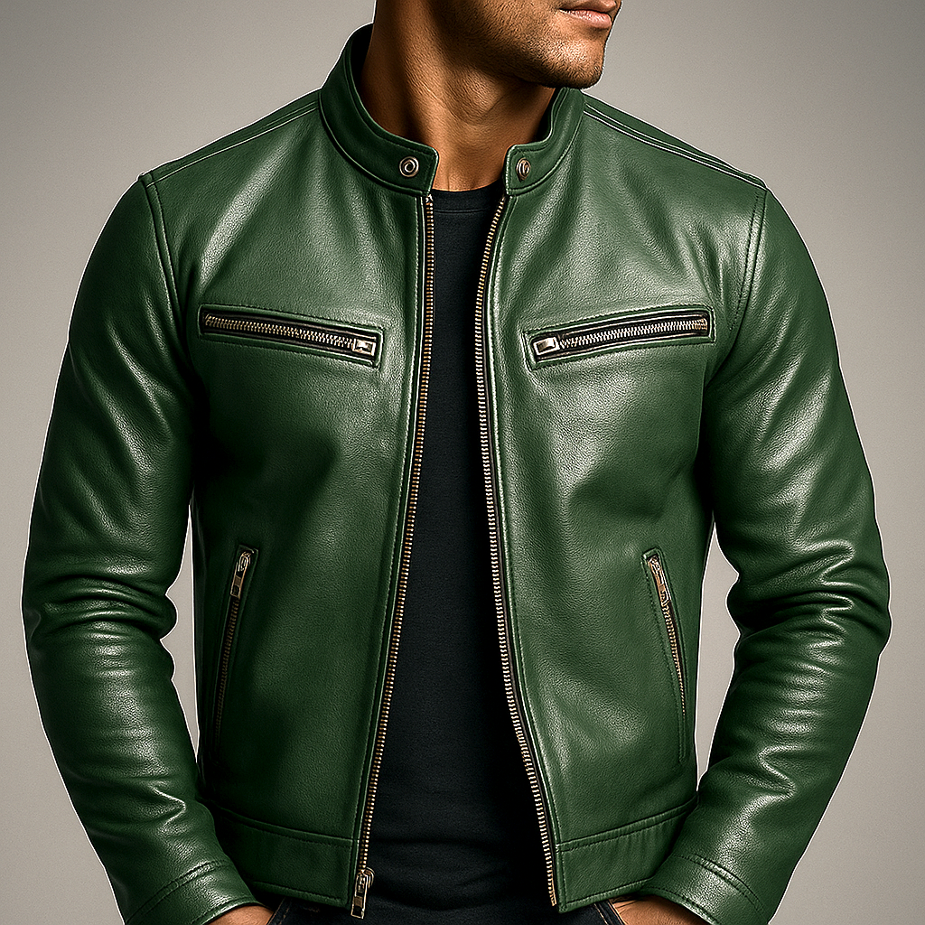 VESTE MOTARD CLASSIQUE POUR HOMME