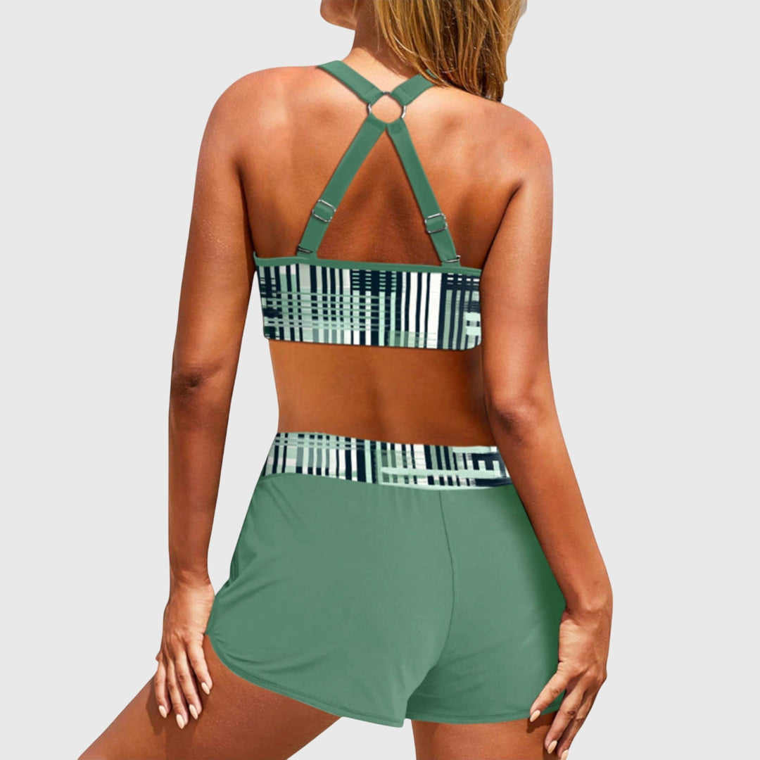 Janelle | Bikini Taille Haute Côtelé