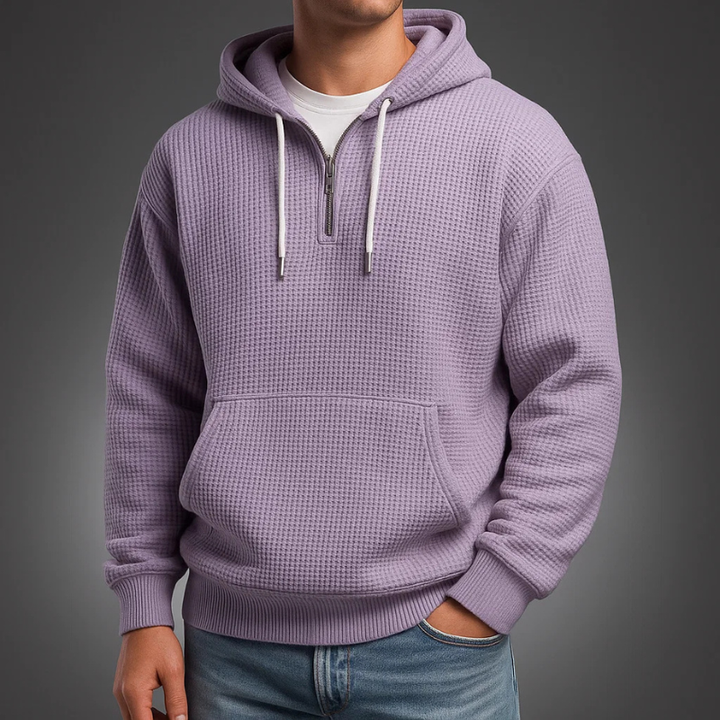 SWEAT À CAPUCHE EN MAILLE WAFFLE POUR HOMME