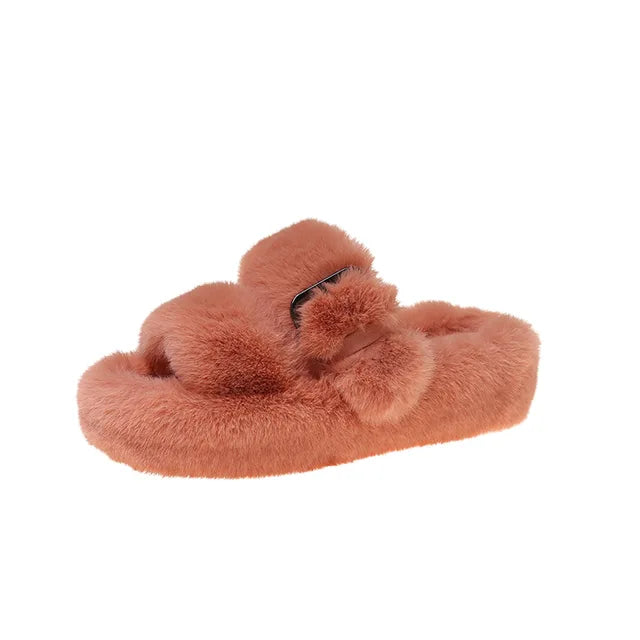 Amelia - Chaussons pelucheux élégants et confortables pour femmes