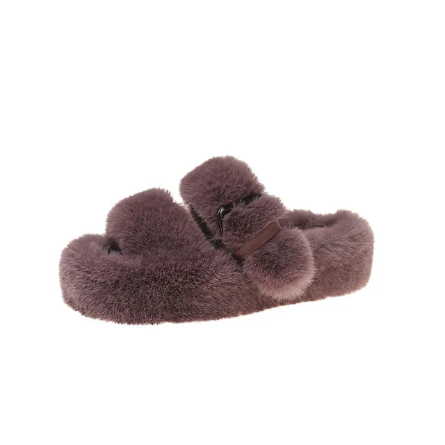 Amelia - Chaussons pelucheux élégants et confortables pour femmes