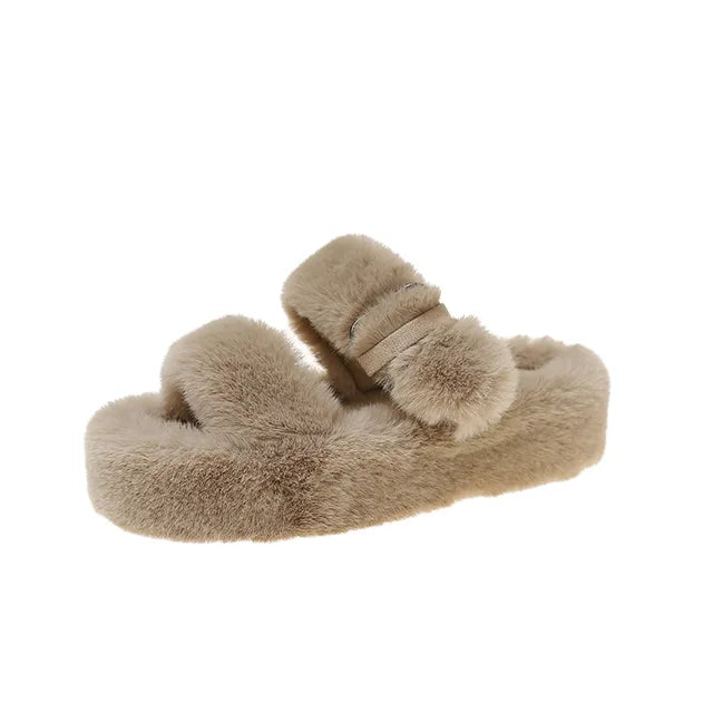 Amelia - Chaussons pelucheux élégants et confortables pour femmes