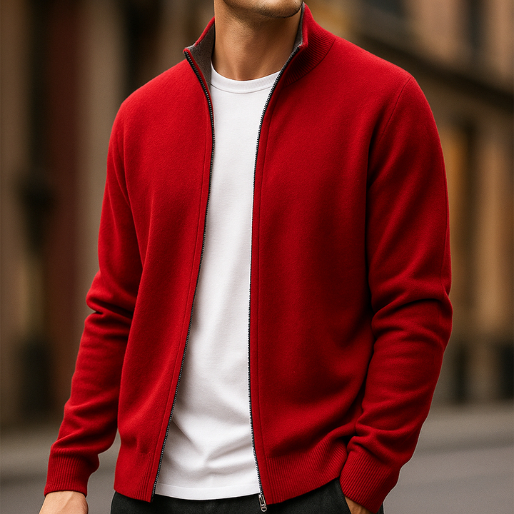 CARDIGAN ZIPPÉ EN MAILLE POUR HOMME