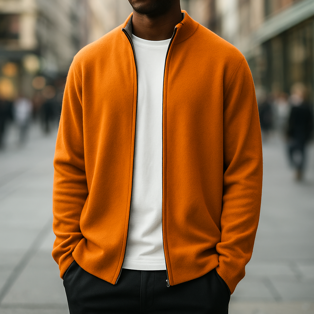 CARDIGAN ZIPPÉ EN MAILLE POUR HOMME