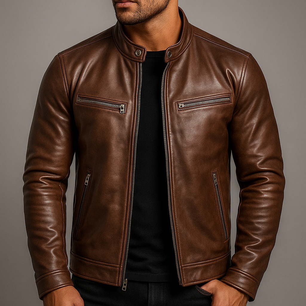 VESTE MOTARD CLASSIQUE POUR HOMME