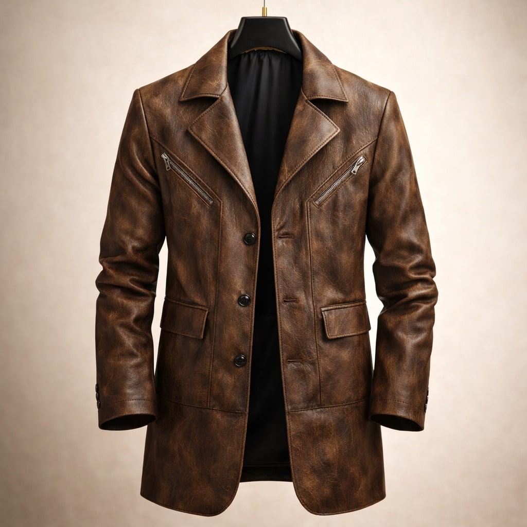 VESTE À PANNEAU STRUCTURÉ POUR HOMME