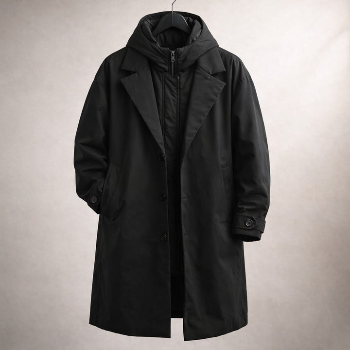 MANTEAU LONGUE SUPERPOSÉ POUR HOMMES