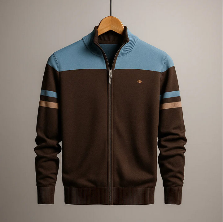 SWEAT COLORBLOCK AVEC ZIP POUR HOMME