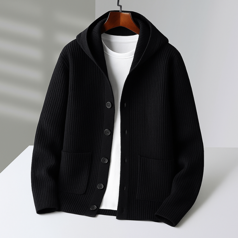 CARDIGAN À CAPUCHE POUR HOMME