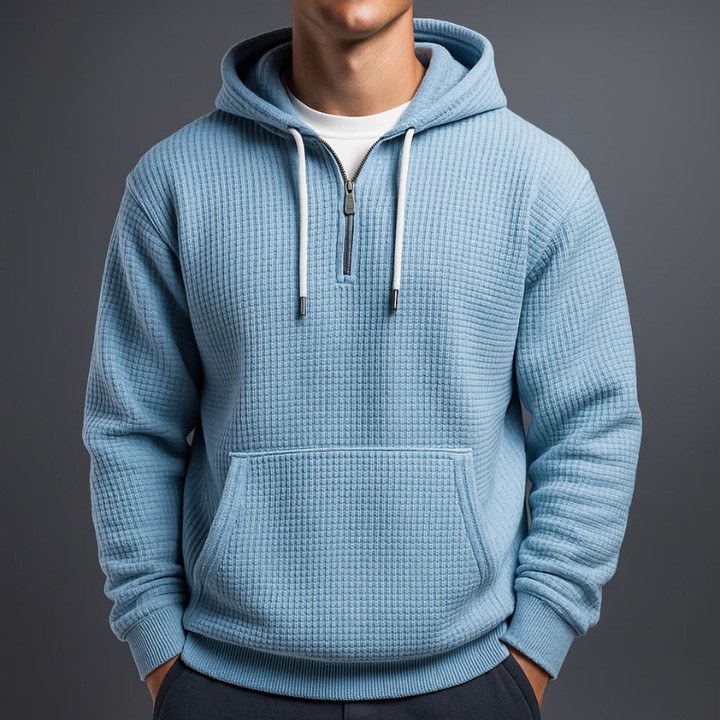 SWEAT À CAPUCHE EN MAILLE WAFFLE POUR HOMME