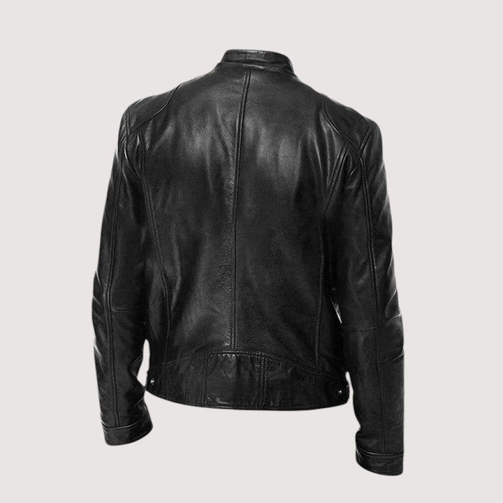 VESTE EN CUIR HAUT DE GAMME ÉLÉGANTE POUR HOMME
