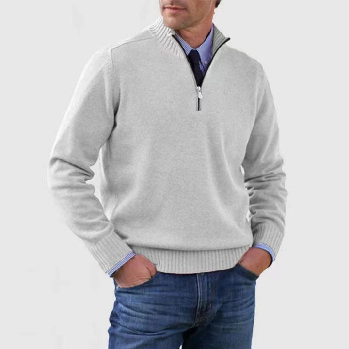 PULL ÉLÉGANT HOMME À MI-ZIP