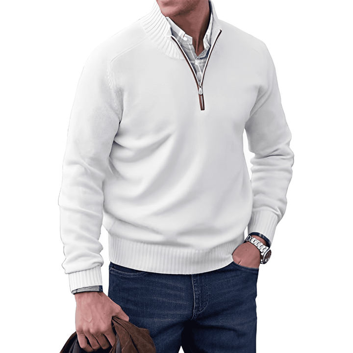 PULL EN MAILLE ZIPPÉ POUR HOMME