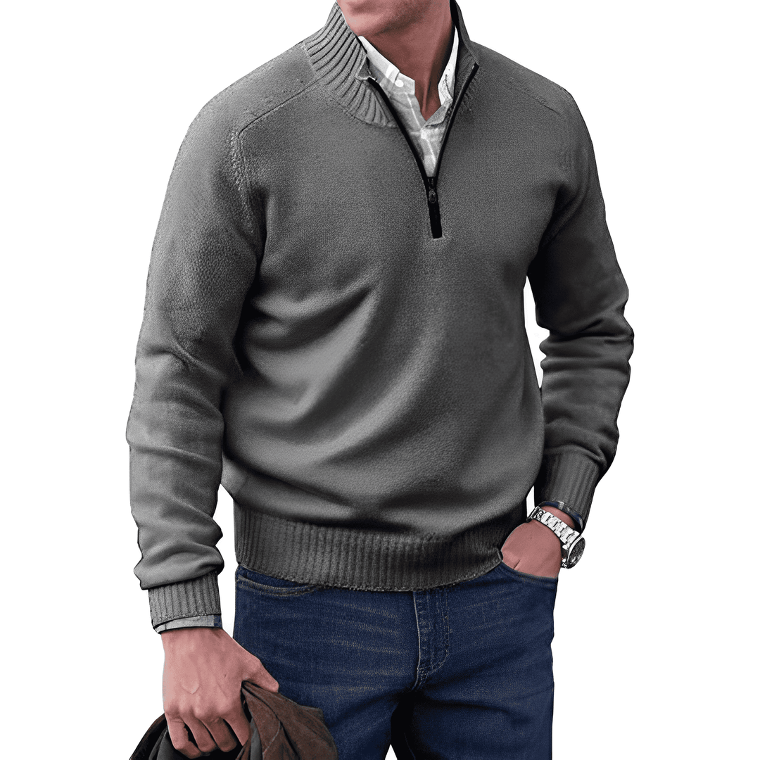 PULL EN MAILLE ZIPPÉ POUR HOMME