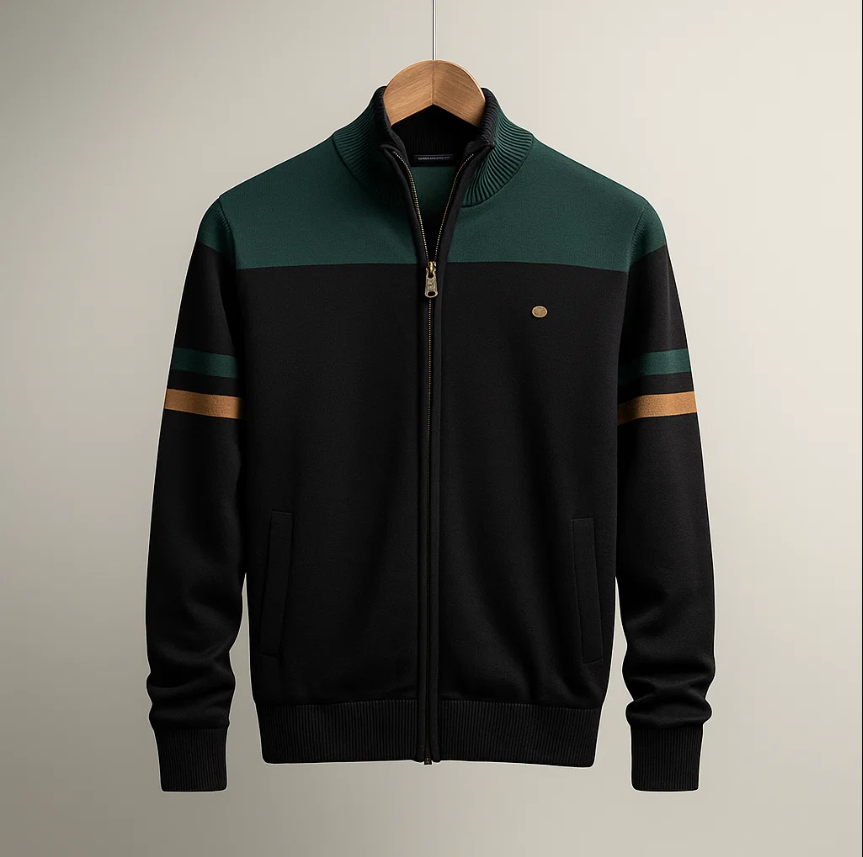 SWEAT COLORBLOCK AVEC ZIP POUR HOMME