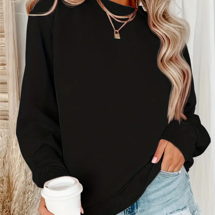 Pull douillet à col rond pour femmes de Carina - Parfait pour la chaleur hivernale