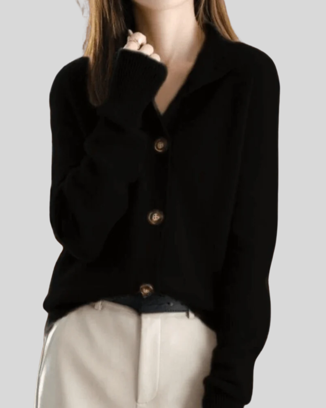 Claire | Cardigan en Cachemire Style Rétro