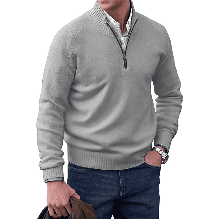 PULL EN MAILLE ZIPPÉ POUR HOMME