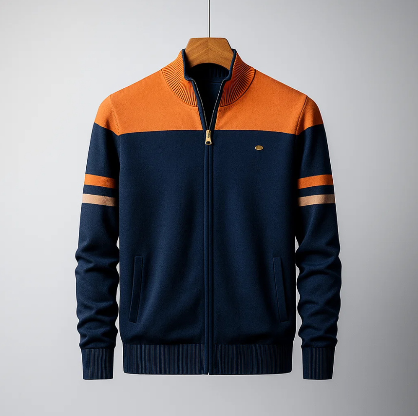 SWEAT COLORBLOCK AVEC ZIP POUR HOMME