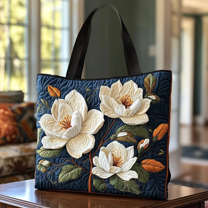 Sac Matelassé Artisanal - Magnolias Délicats