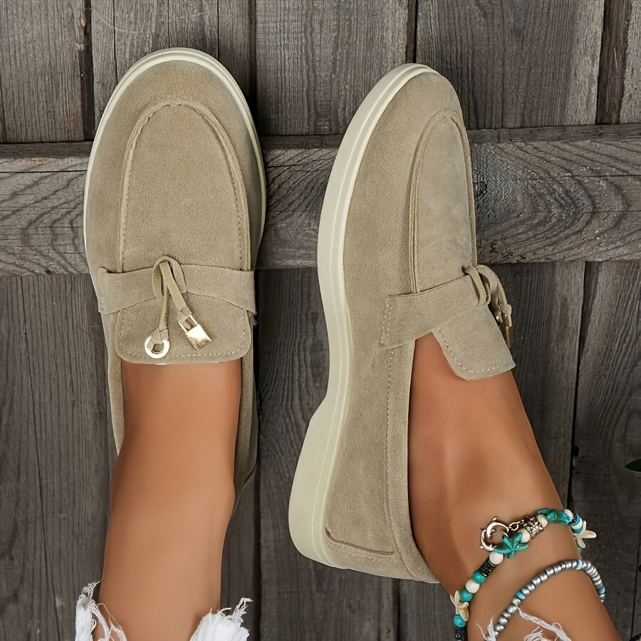 Mila | Mocassins à glands élégants pour femmes avec anneau en fer stylisé et décorations uniques