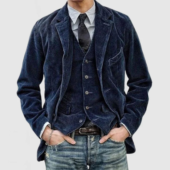 Ensemble Vintage Élégant en Blazer et Gilet