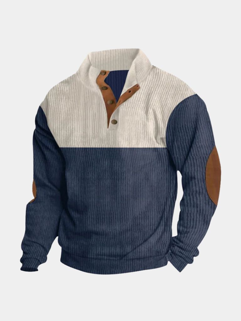 PULLOVER EN CORDUROY À COL HAUT POUR HOMME
