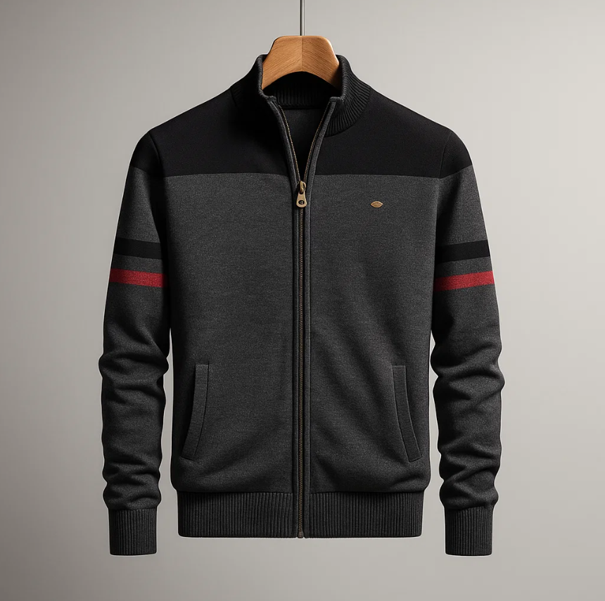 SWEAT COLORBLOCK AVEC ZIP POUR HOMME