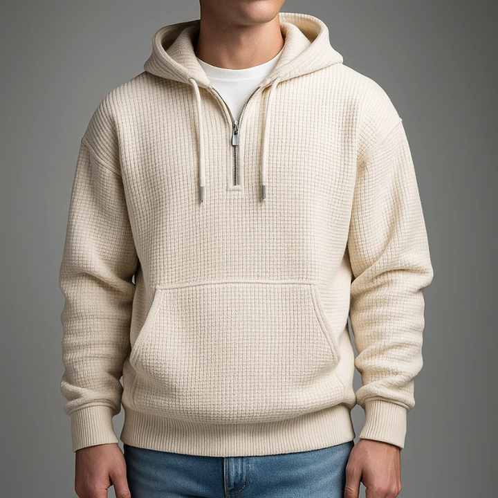 SWEAT À CAPUCHE EN MAILLE WAFFLE POUR HOMME