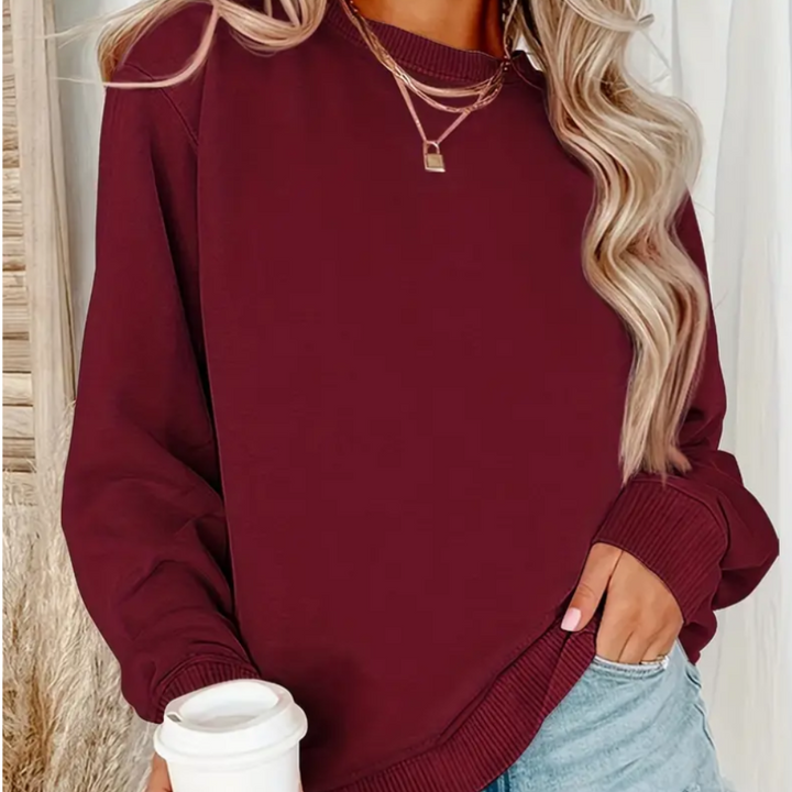 Pull douillet à col rond pour femmes de Carina - Parfait pour la chaleur hivernale