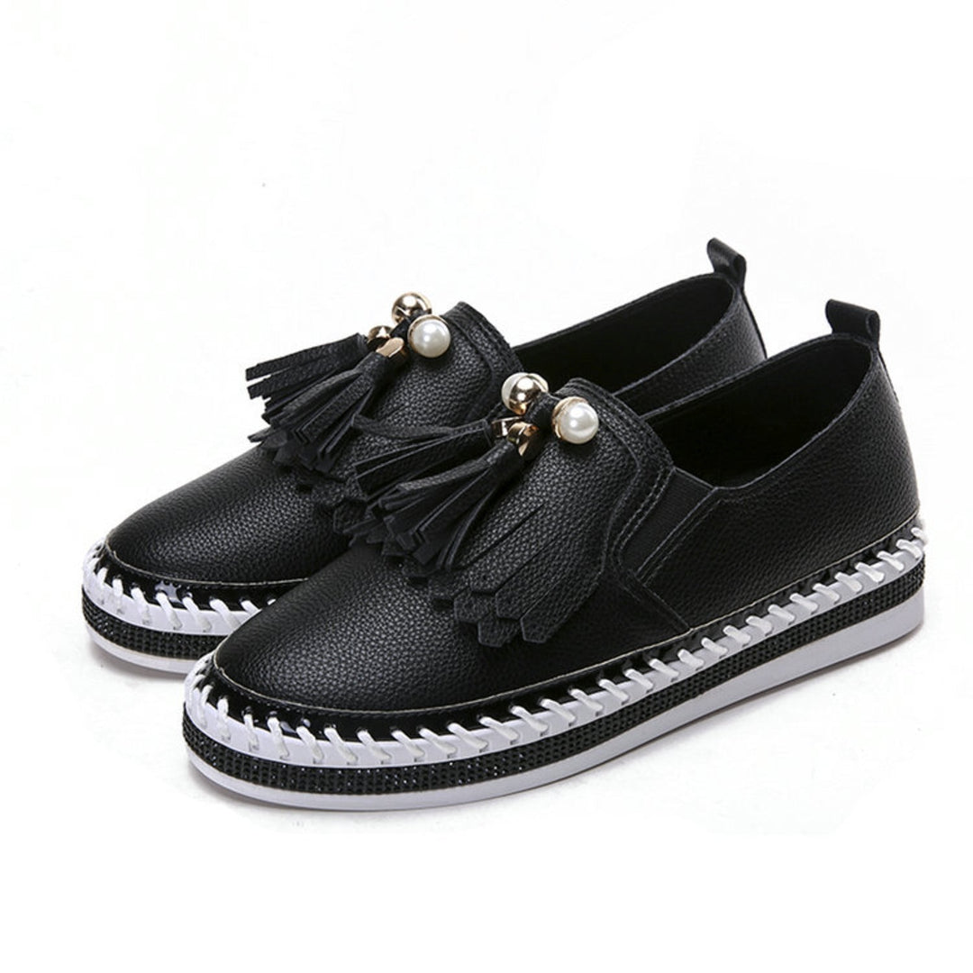 Any | Espadrilles glamour avec cristaux étincelants et semelle plate confortable