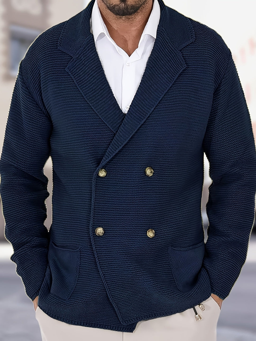 CARDIGAN ÉLÉGANT EN LAINE POUR HOMME