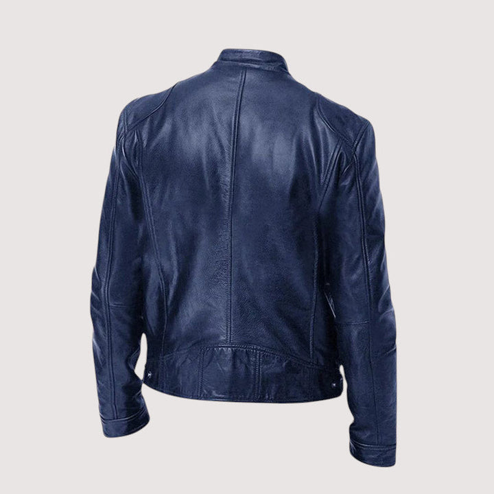VESTE EN CUIR HAUT DE GAMME ÉLÉGANTE POUR HOMME