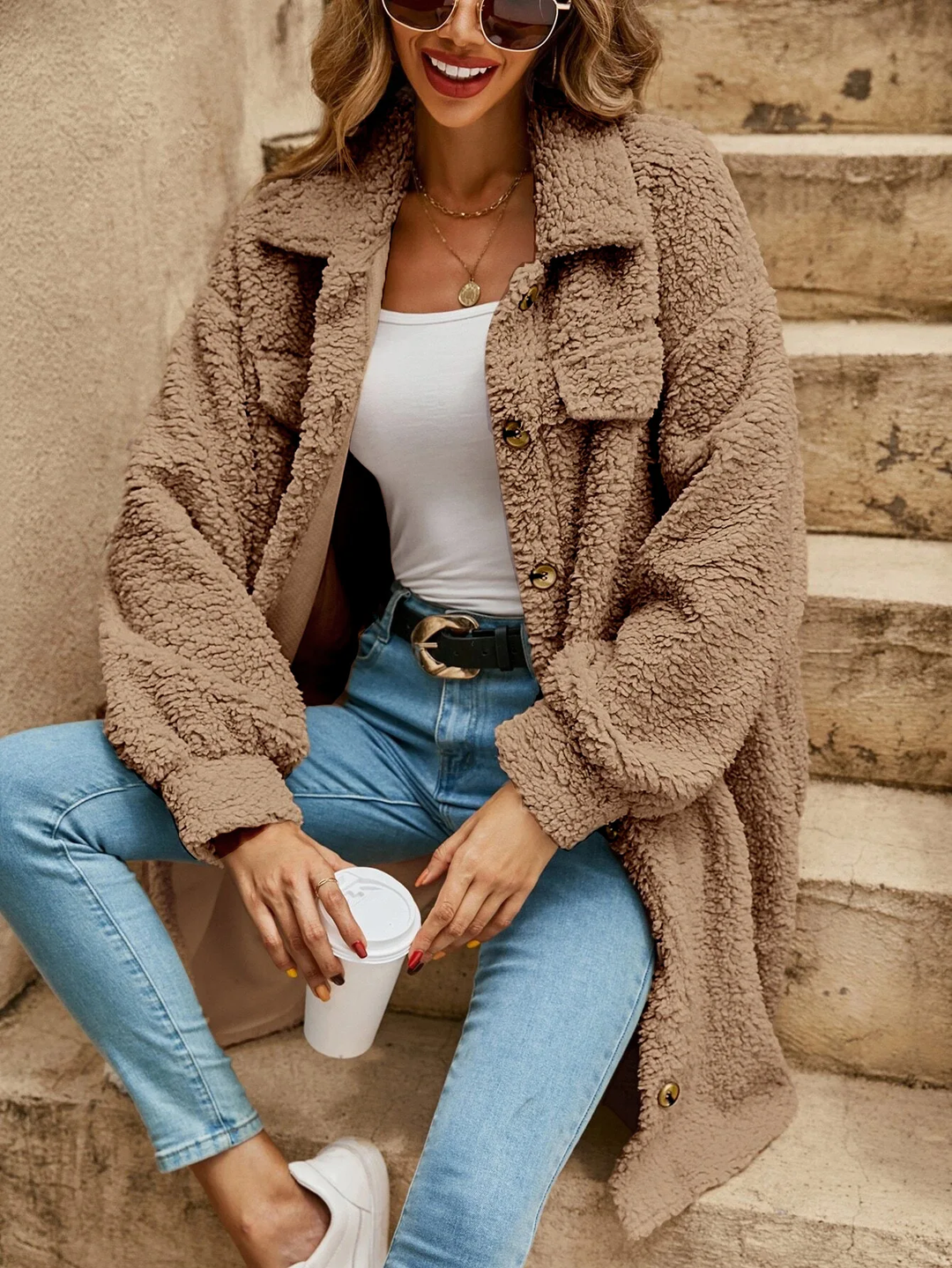Mireille | Veste Sherpa douillette