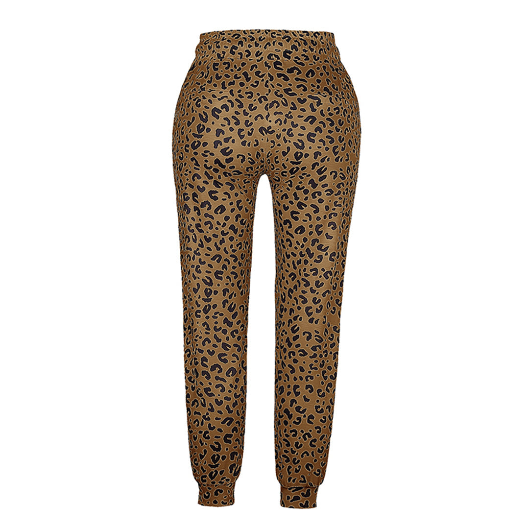 FIONA - Pantalon tendance avec imprimé léopard stylisé