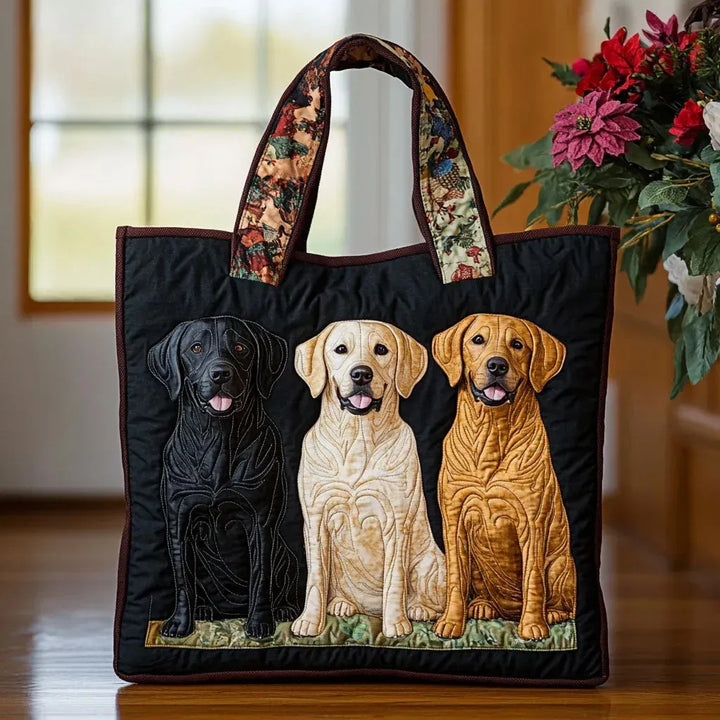 Sac à main artisanal - Trois Labradors