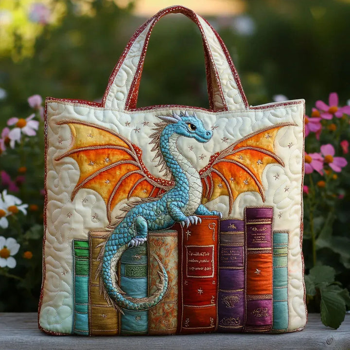 Sac Matelassé - Émeraude Dragon Gardien des Livres