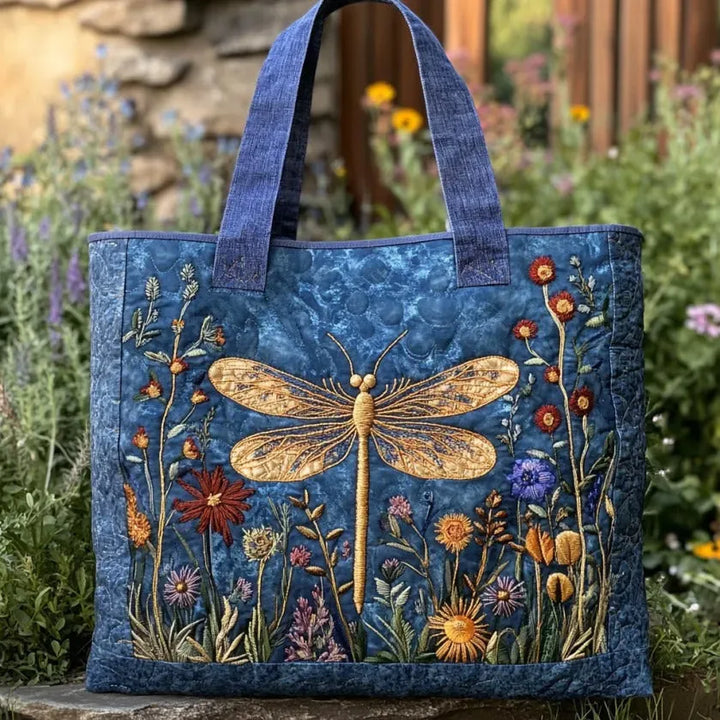 Sac fourre-tout matelassé - Libellule dorée
