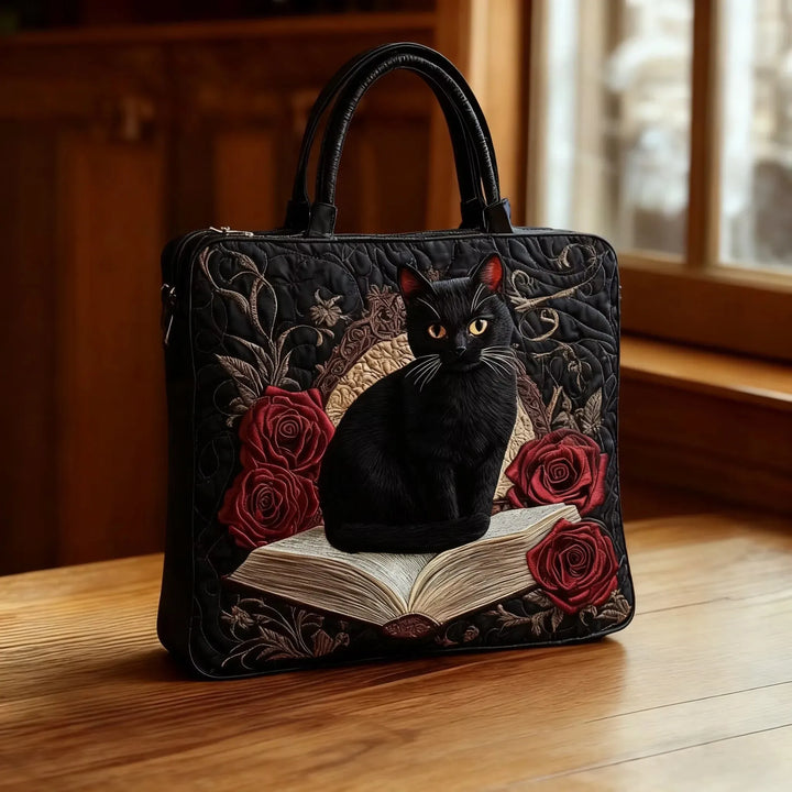 Sac Matelassé - Chat Noir sur Livres