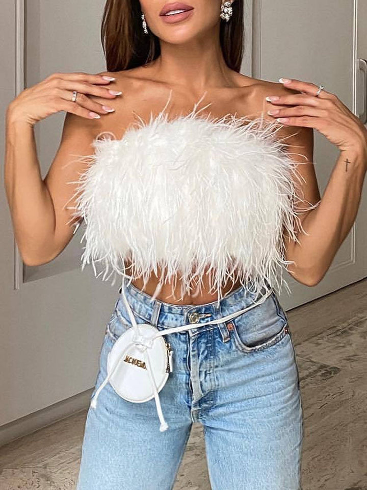 Haut Bandeau en Plumes
