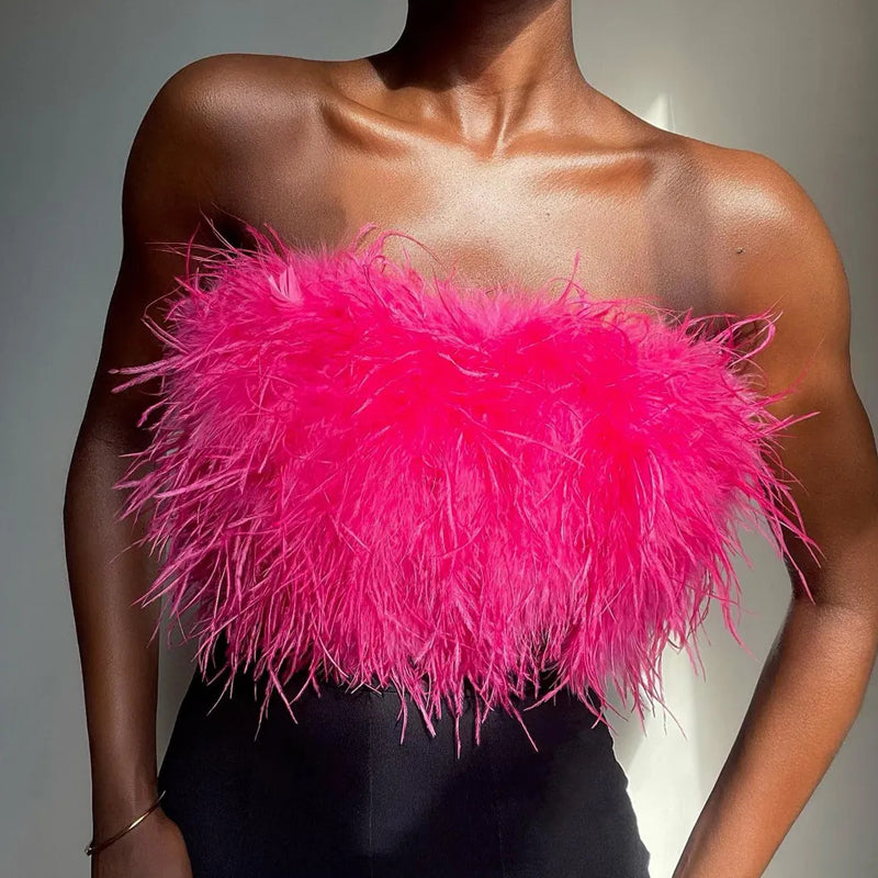 Haut Bandeau en Plumes