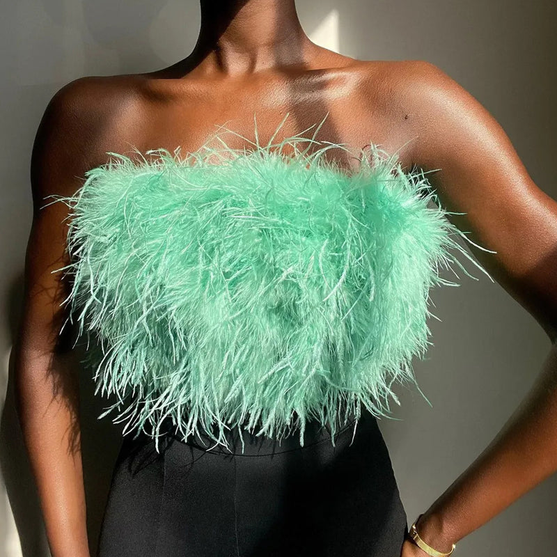 Haut Bandeau en Plumes