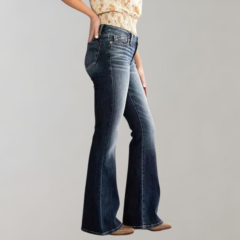 Pantalon évasé stylé avec doubles boutons - ANNEMARI