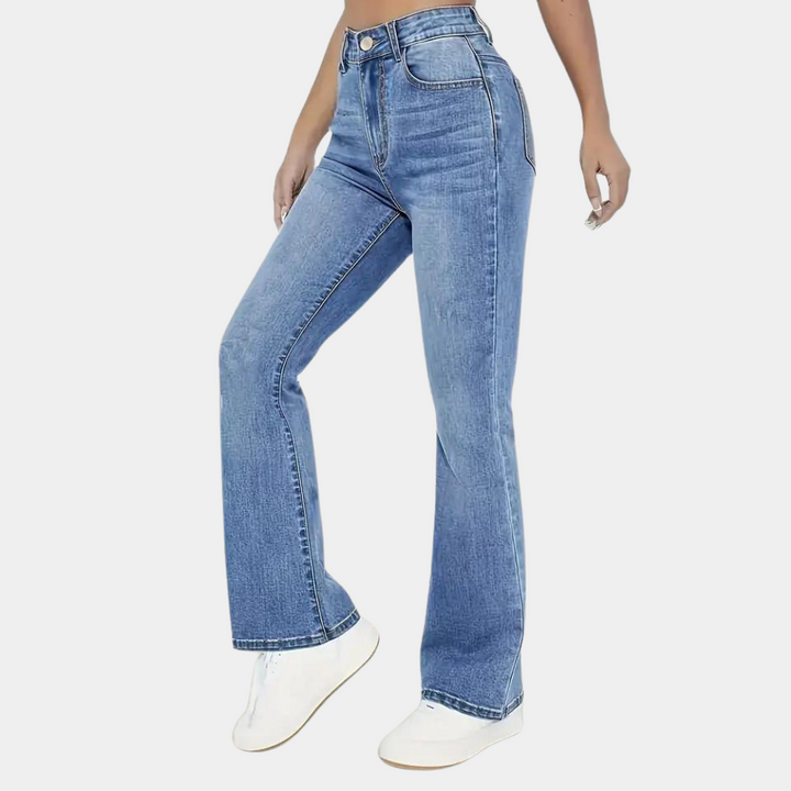 Pippa - Jeans femme décontractés et élégants avec une taille haute flatteuse