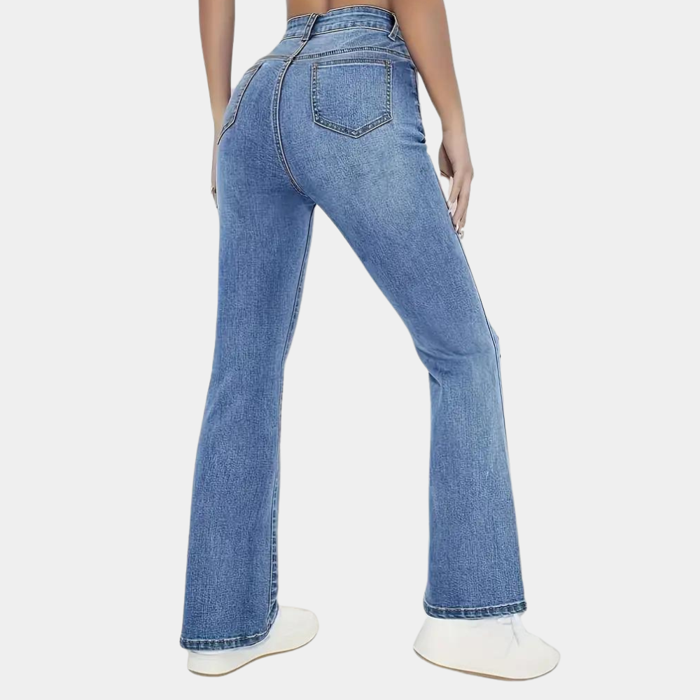 Pippa - Jeans femme décontractés et élégants avec une taille haute flatteuse