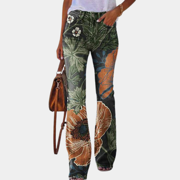 Rosmunda - Jean évasé pour femmes avec boutons élégants