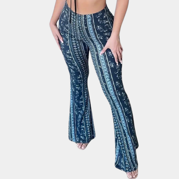 Elvera - Pantalon évasé tendance boho pour femmes