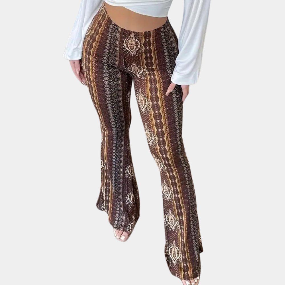 Elvera - Pantalon évasé tendance boho pour femmes