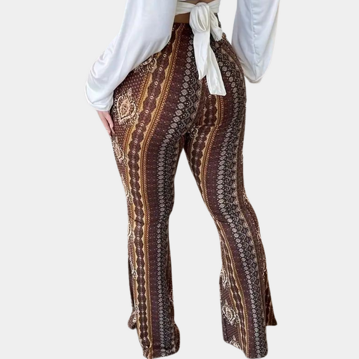 Elvera - Pantalon évasé tendance boho pour femmes