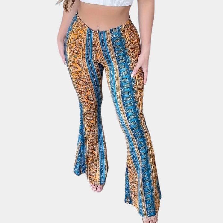 Elvera - Pantalon évasé tendance boho pour femmes